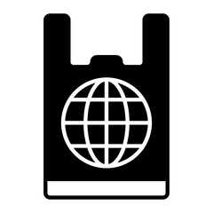 Plastic Bag Glyph Icon