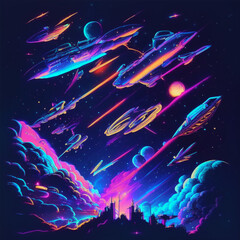 Deep space of many colors