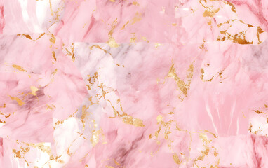 Obraz na płótnie Canvas Marble Rose and Gold Elegant Generative by AI