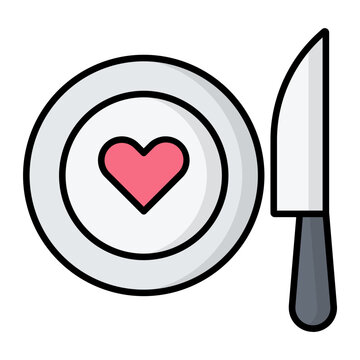 Food Line Color Icon