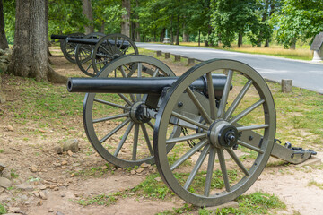 Closeup of Cannons at Gettysburg - obrazy, fototapety, plakaty