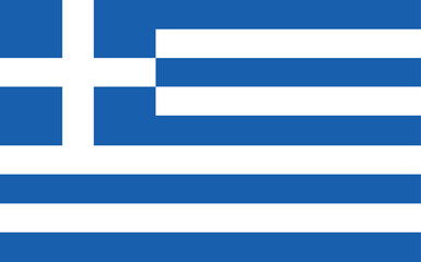 Greece national official flag symbol, banner vector illustration.