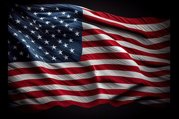 American flag with place for text. Generative Ai