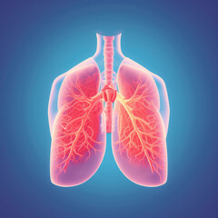 Vibrant Illustration of Healthy Lungs for Medical Education
