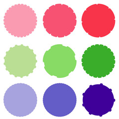 Set of color round stickers, labels, tags and badges. Stickers, badges and design elements