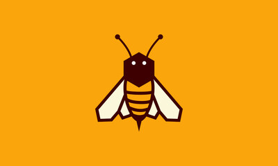 bee logo design and vector