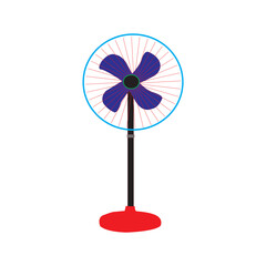 Ventilator icon Table Fan Symbol, logo illustration. Table fan, wind blower vector illustration. Air cooling device, electric fan isolated on white background. Electric fan vector icon.