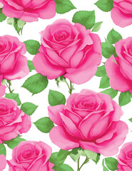 Beautiful roses seamless background romantic flower vector