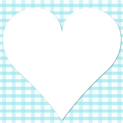 plaid pattern heart with pastel color