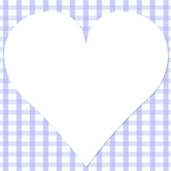 plaid pattern heart with pastel color