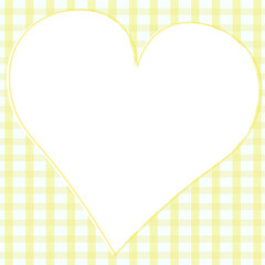 plaid pattern heart with pastel color