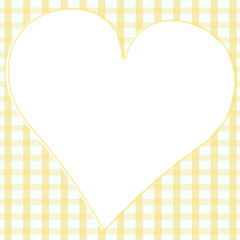 plaid pattern heart with pastel color