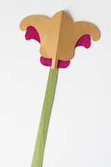 paper finial shape on blank paper