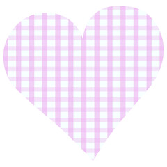 plaid pattern heart with pastel color