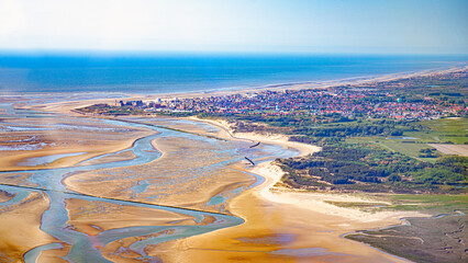 North of France and Bay of Somme in French Channel coastline