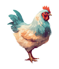 Cute bantam rooster standing