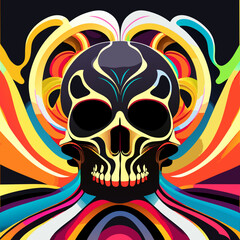 Fototapeta premium skull painting
