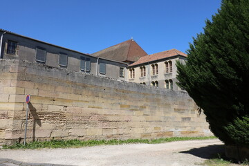 La prison, vue de l'extérieur, ville de Bar le Duc, département de la Meuse, France