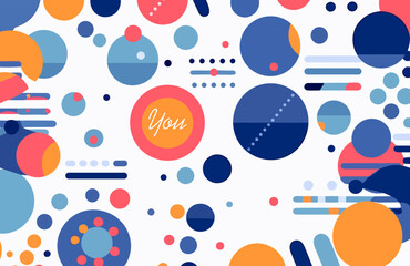 Abstract background with geometric shapes. Vector illustration in trendy flat style