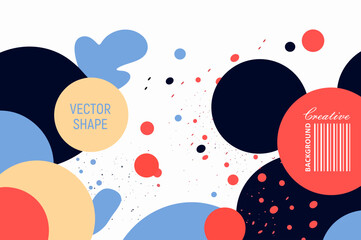 Abstract background with geometric shapes. Vector illustration in trendy flat style