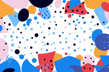 Abstract background with geometric shapes. Vector illustration in trendy flat style