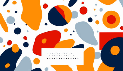 Abstract background with geometric shapes. Vector illustration in trendy flat style