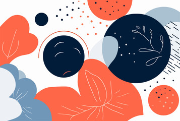 Abstract background with geometric shapes. Vector illustration in trendy flat style