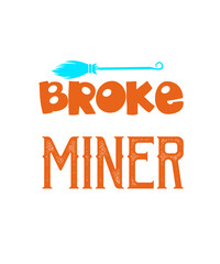 Fototapeta na wymiar My Broom Broke so I became miner