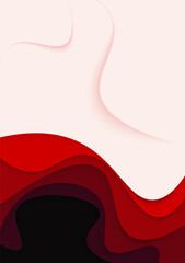 Vertical banners paper cut waves abstract background.