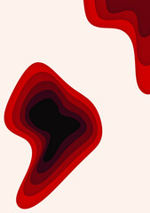 Vertical banners paper cut waves abstract background.
