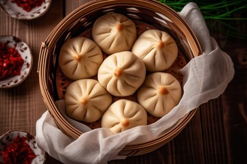 chinese steamed buns. Generative AI.