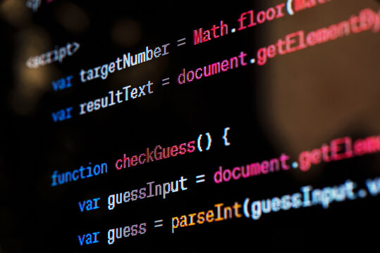Java script source code on the screen.