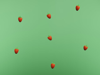 strawberry, illustration of an background with fruits