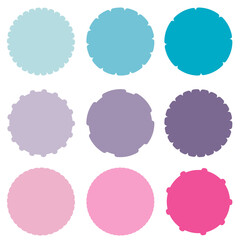 Set of color round stickers, labels, tags and badges. Stickers, badges and design elements