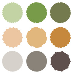 Set of color round stickers, labels, tags and badges. Stickers, badges and design elements