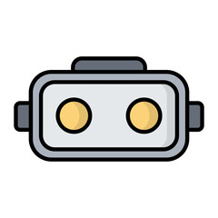 AR Glasses Line Color Icon