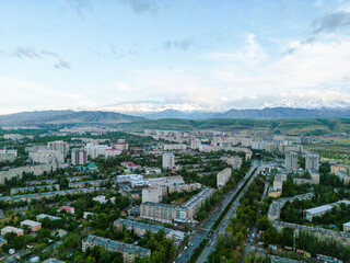 Aerial view of Bishkek city Kyrgyzstan