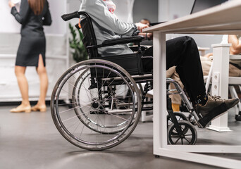 Fototapeta na wymiar Person in a wheelchair