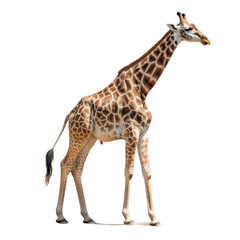 giraffe isolated on transparent background cutout