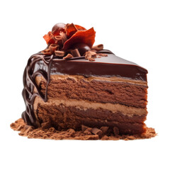 piece of cake isolated on transparent background cutout