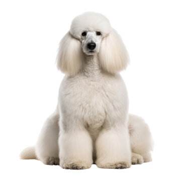 poodle puppy isolated on transparent background cutout