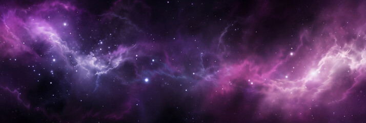Purple Fantasy galaxy, banner, generative AI