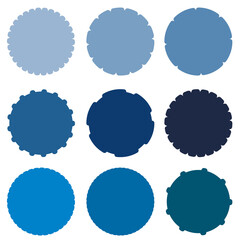 Set of color round stickers, labels, tags and badges. Stickers, badges and design elements