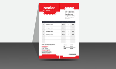 creative modern and simple invoice  design.