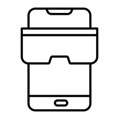 AR App Thin Line Icon