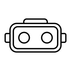 AR Glasses Thin Line Icon