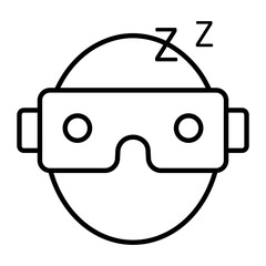 Headache Thin Line Icon