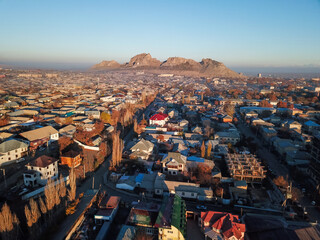 Aerial view of Osh city