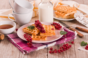 Waffles red currant and mint. - 611723271