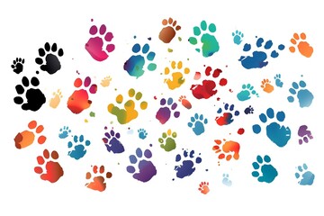 Naklejka na ściany i meble Animal footprints